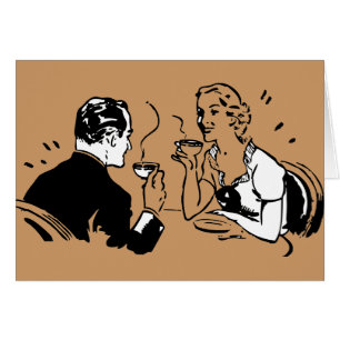 Cartão Data artística do café