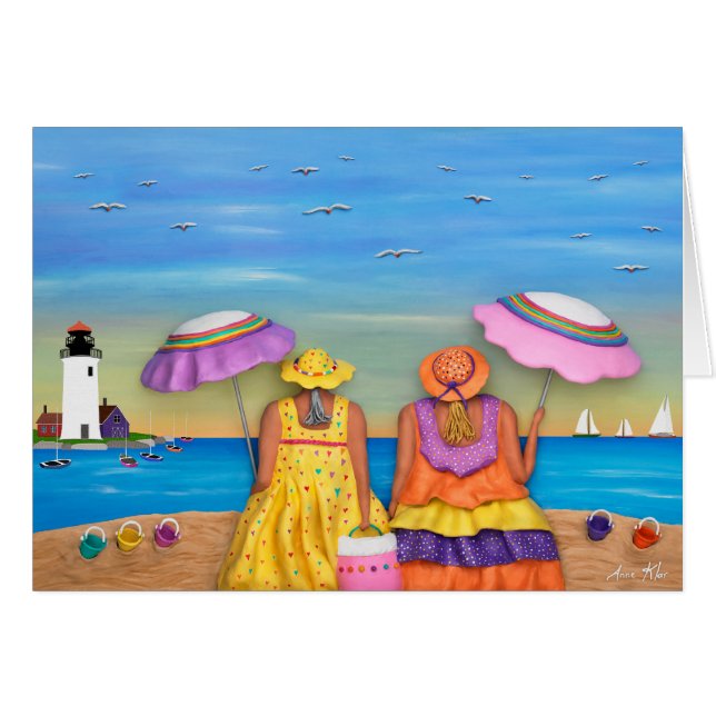 Cartão Data da praia (Frente Horizontal)