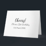 Cartão Data de adição de aniversário de 21 anos de saudaç<br><div class="desc">Design</div>