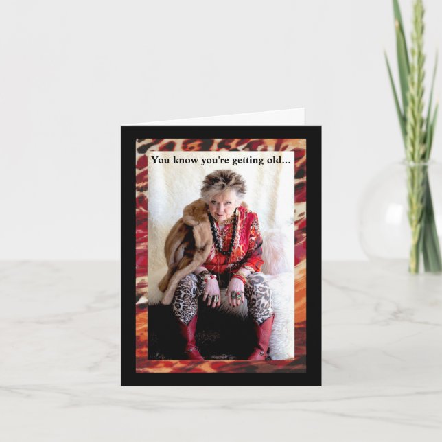 Cartão Data de Nascimento Humorosa da Penny Antiga (Frente)