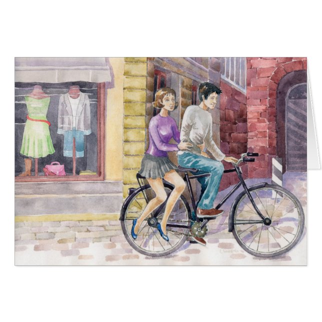 Cartão Data romântica (Frente Horizontal)