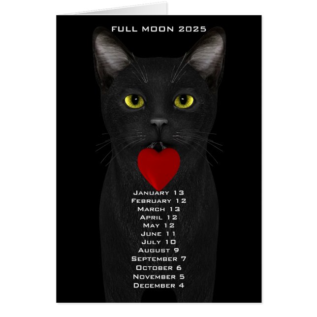 Cartão Datas da Lua Cheia 2025 (Frente)