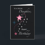 Cartão Daughter 22nd Birthday Star Inspirational Pink<br><div class="desc">Who would not want to be a part of a daughter’s birthday celebration? Definitely not you! So as early as today you should get your hands on this card for your dear daughter’s 22nd birthday that will be coming soon.</div>