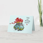 Cartão Daughter 24th Birthday Car Load of Hearts<br><div class="desc">Featured on the cover of this card is a car carrying a load of hearts. Since it will be your daughter’s 24th birthday soon then maybe it would be a good idea for you to send loads of love for her with this fun birthday card.</div>