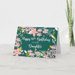 Cartão Daughter 30th Birthday Green Flowers<br><div class="desc">If you are searching for a card that would be perfect to greet your daughter on her 30th birthday,  then you just found what you are looking for. Get this card now!</div>