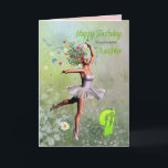Cartão Daughter age 9, flower fairy birthday card<br><div class="desc"></div>