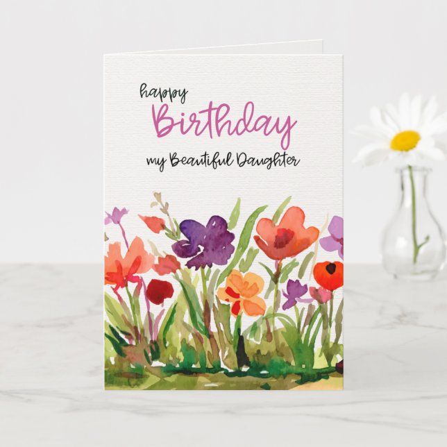 Cartão Daughter Birthday Card (Planta pequena)