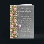 Cartão daughter birthday card - birthday card with roses<br><div class="desc">daughter birthday card - birthday card with roses and butterfly</div>