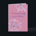 Cartão Daughter Birthday Card With Flower Art<br><div class="desc">Wish your daughter a happy birthday with this unique birthday card. Original flower art splashed on every fold. Simple but elegant lettering adds a stylish touch. She is special for so many reasons so wish a her a simple happy birthday.</div>