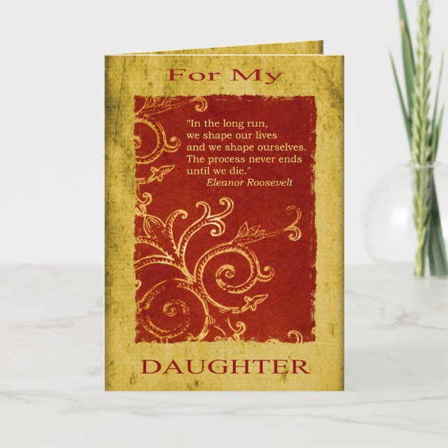 Cartão Daughter Graduation/Birthday (Frente)