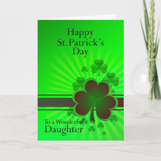 Cartão Daughter, Happy St Patrick's day card (Frente)