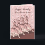 Cartão Daughter-in-Law, a ballerina birthday card<br><div class="desc">A beautiful ballerina dancing on a birthday card for a daughter-in-Law</div>