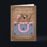 Cartão Daughter-in-Law Birthday Card - Cute Cat Purse Pet<br><div class="desc">Daughter-in-Law Birthday Card - Cute Cat Purse Pet</div>