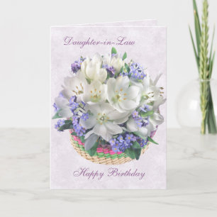 Cartão Daughter-in-Law Birthday Card with white Crocuses.