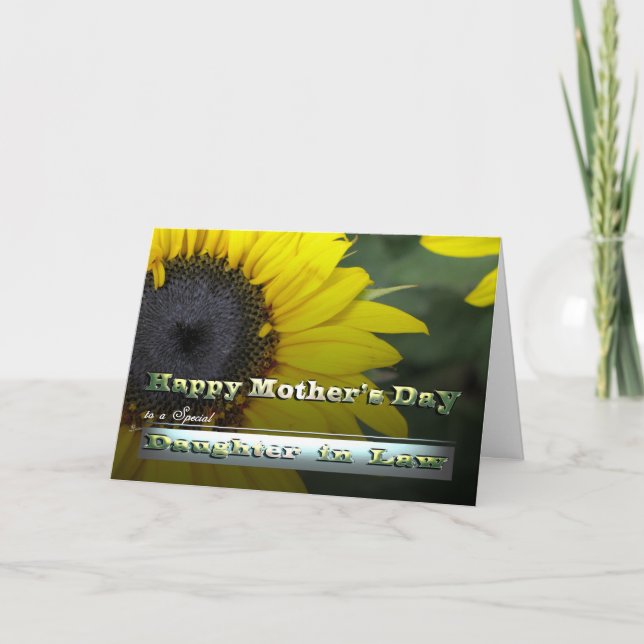 Cartão Daughter-in-Law Mother's day bright sunflower (Frente)
