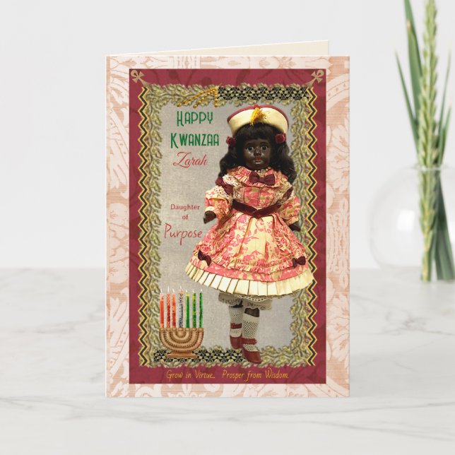 Cartão Daughter of Purpose Kwanzaa Card (Frente)