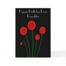 DAUGHTER POPPY GREETING CARD