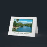 Cartão Daughter's Birthday Card with Hawaiian River<br><div class="desc">This digital painting is based on photographs of a river in the northern part of Oahu in Hawaii.   It brings beauty to this birthday greeting card.</div>