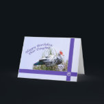 Cartão Daughter's Birthday Card with Muscovy Duck<br><div class="desc">This delightful little duck getting an early-morning drink from the pond makes a lovely birthday card for someone special.</div>