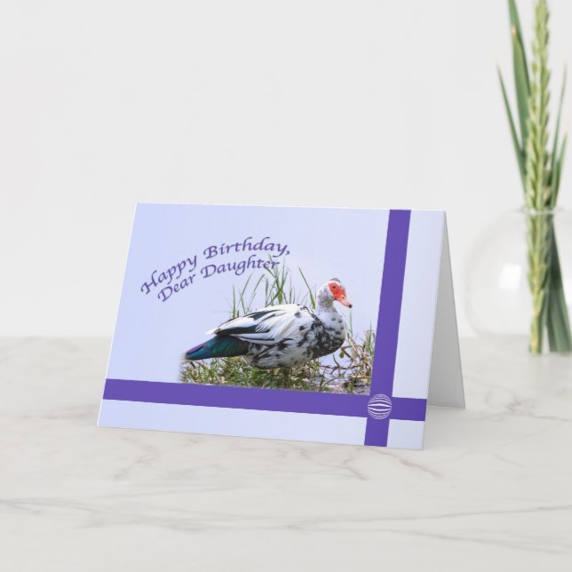 Cartão Daughter's Birthday Card with Muscovy Duck (Frente)
