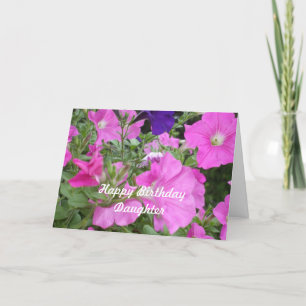 Cartão Daughter's Birthday Petunias