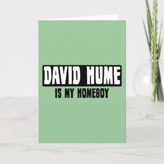 Cartão David Hume é meu Ficar em casa (Frente)