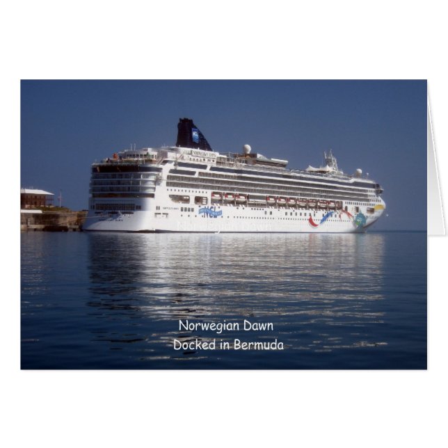 Cartão Dawn Norueguês nas Bermudas (Frente Horizontal)