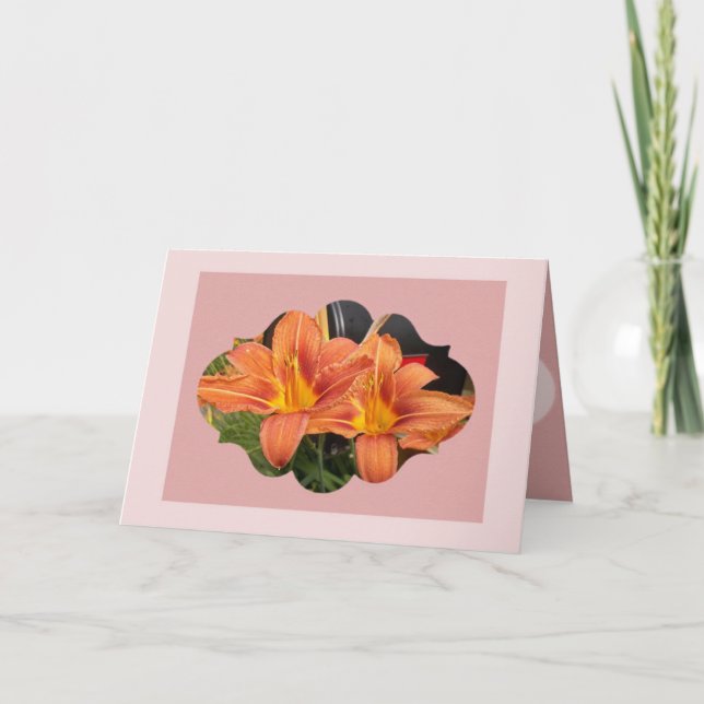 Cartão Day lily thinking of you card (Frente)