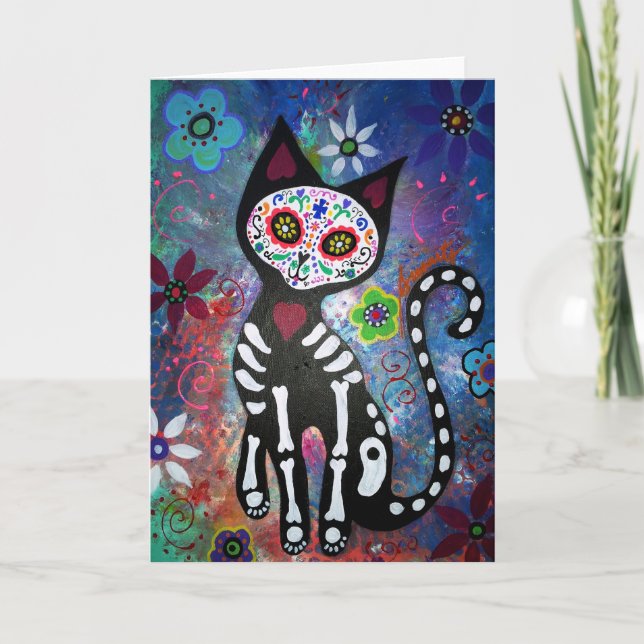 Cartão Day of the Dead Cat by Prisarts (Frente)