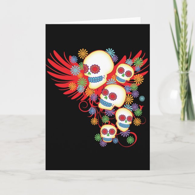 Cartão Day Of The Dead Greeting Card (Frente)