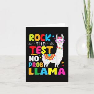 Cartão Day Rock The Test Teacher No Prob Lama Teacher