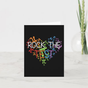 Cartão Day Rock The Test Teacher Testing Day Rainbow Teat