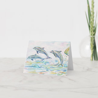 Cartão Dazzling Dolphins Note Card - 5.6" x 4"