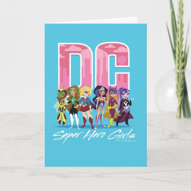 Cartão DC Super Hero Girls Lineup (Frente)