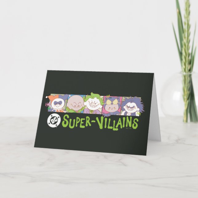 Cartão DC Super-Villains Cartoon Lineup (Frente)