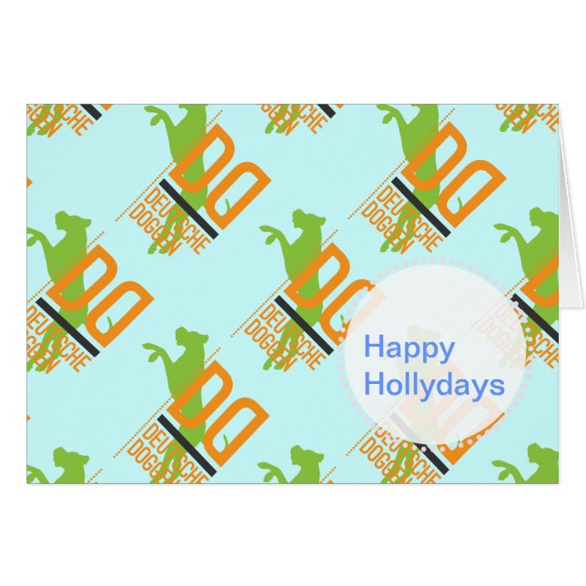 Cartão DD Deutsche Doggen (Frente Horizontal)