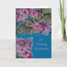 cartão de 1º aniversário de casamento