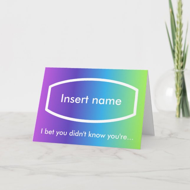 Cartão de 1.000.000.000 segundos (frente personali (Frente)