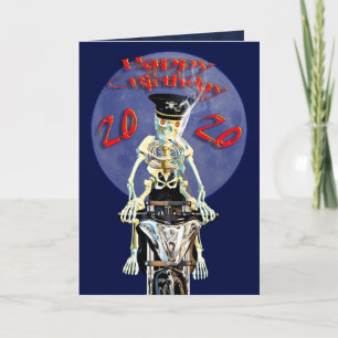 Cartão de 20 para motociclista de Skeleton