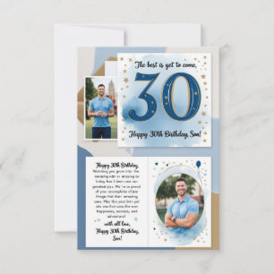 cartão de 30º aniversário do filho
