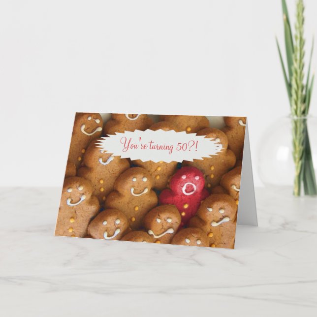 Cartão de 50º aniversário bonito e engraçado (Frente)