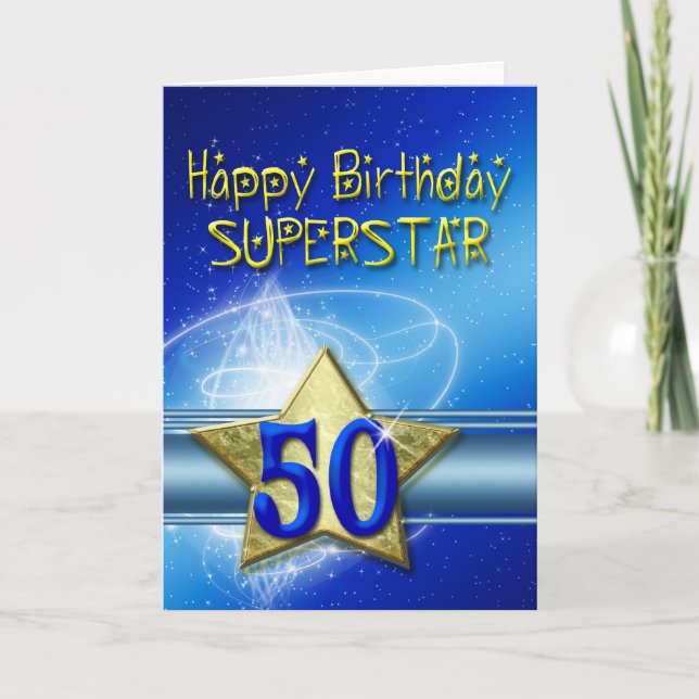 Cartão de 50.º aniversário para Superstar (Frente)