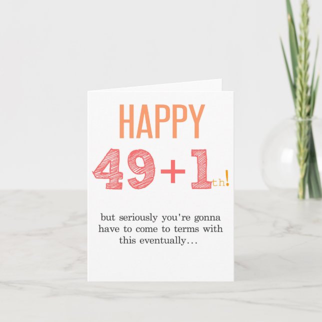 Cartão de 50 anos engraçado (Frente)