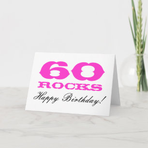 Cartão de 60º aniversário para mulheres 60 é dem