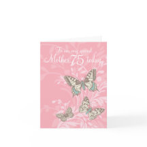Cartão de 75 anos da mãe