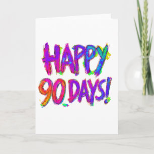 Cartão de 90 Dias de Sobriedade com envelope ~ 13x