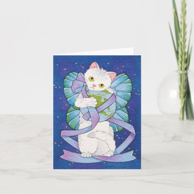 Cartão Dê a paz uma possibilidade Notecard Moussart (Frente)