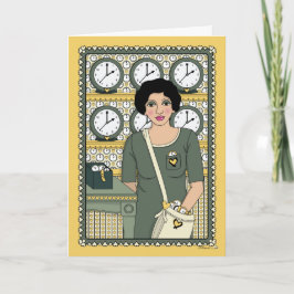 Cartão Dê a si mesmo o Time_C_Greeting Card