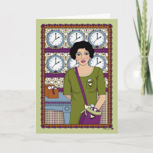 Cartão Dê a si próprio o Time_A_Greeting Card
