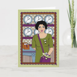 Cartão Dê a si próprio o Time_A_Greeting Card